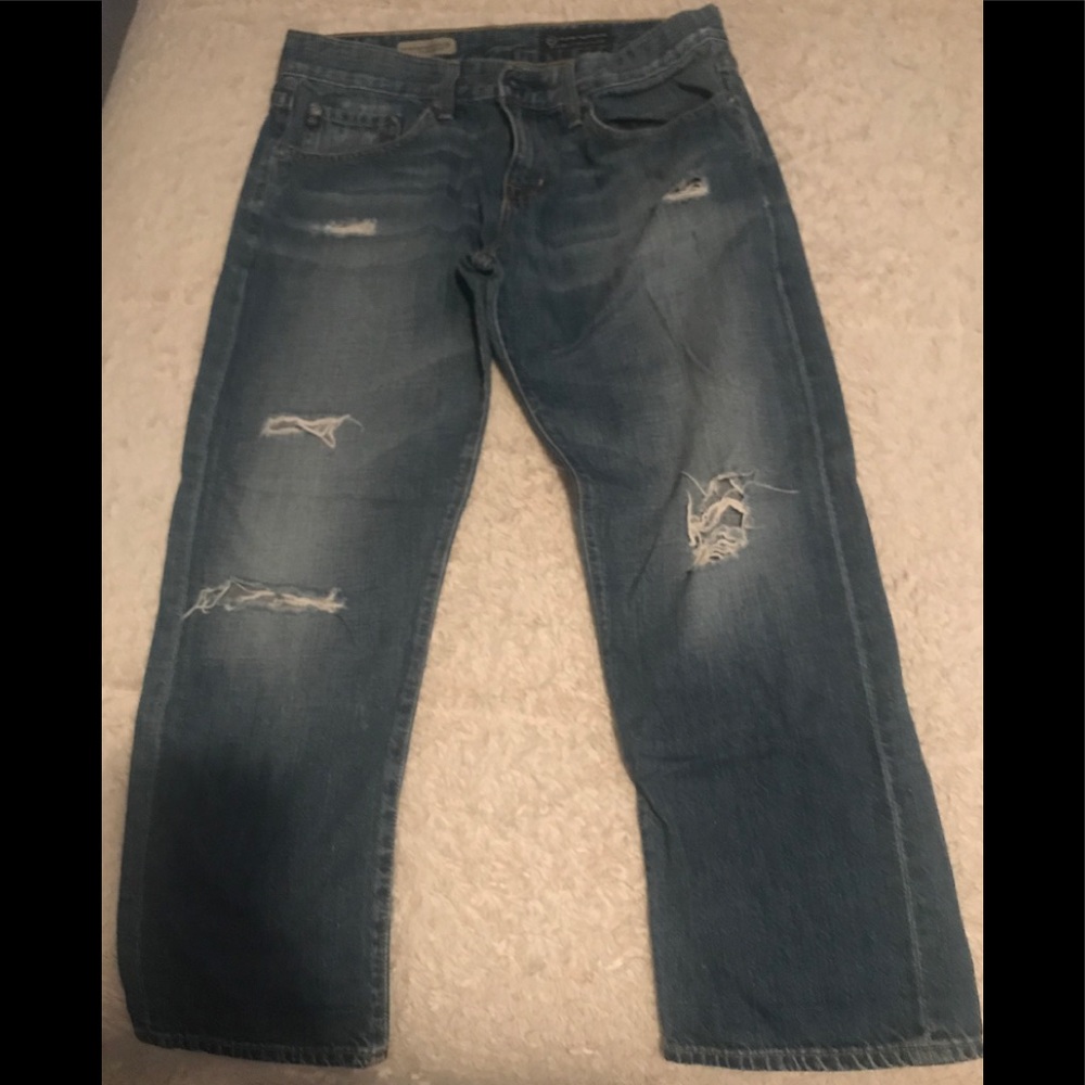 AG Boyfriend fit crop jeans
